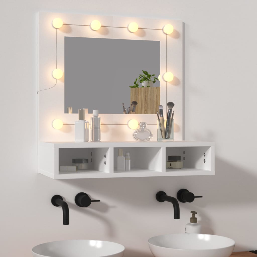 Armoire à miroir avec éclairage LED 60x31,5x62 cm