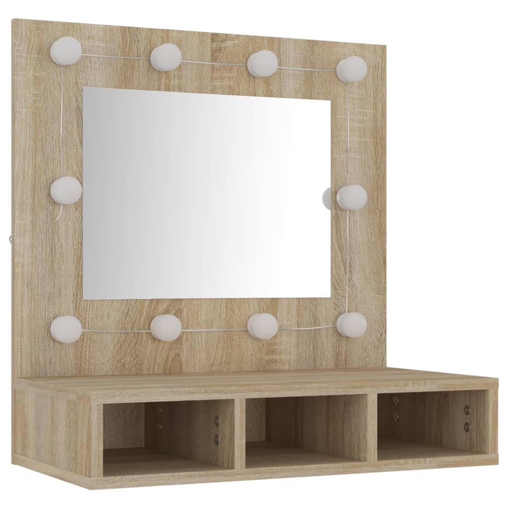 Spiegelkast met LED-verlichting 60x31,5x62 cm