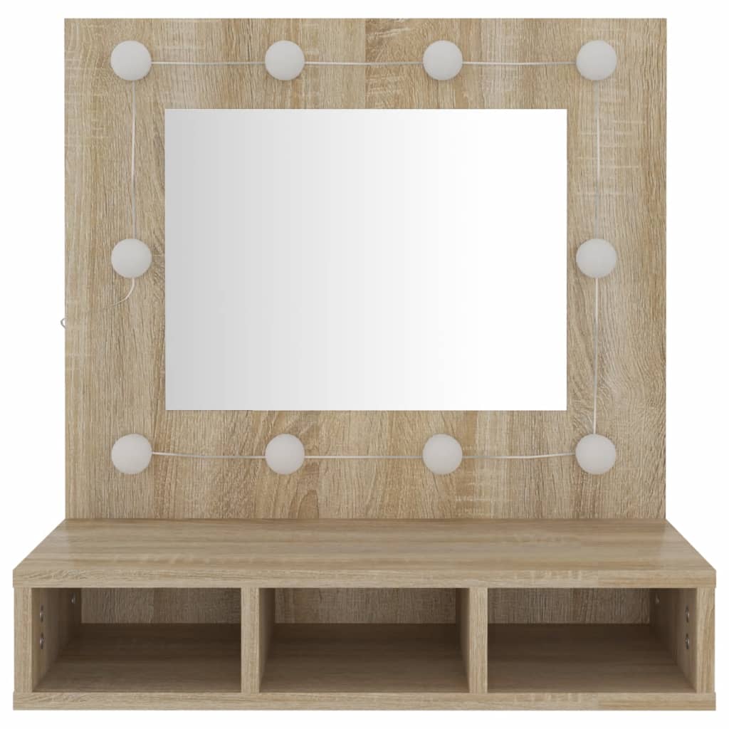 Armoire à miroir avec éclairage LED 60x31,5x62 cm