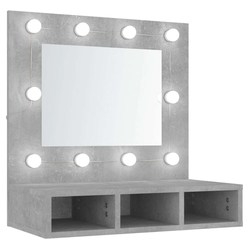 Armoire à miroir avec éclairage LED 60x31,5x62 cm