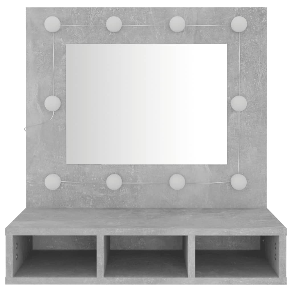 Armoire à miroir avec éclairage LED 60x31,5x62 cm