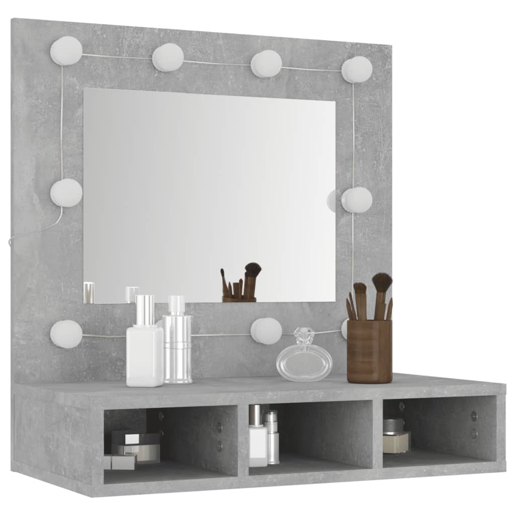 Armoire à miroir avec éclairage LED 60x31,5x62 cm