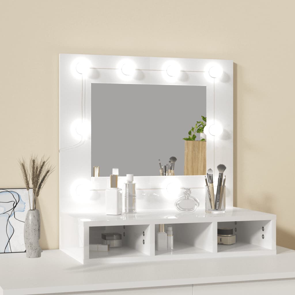 Armoire à miroir avec éclairage LED 60x31,5x62 cm