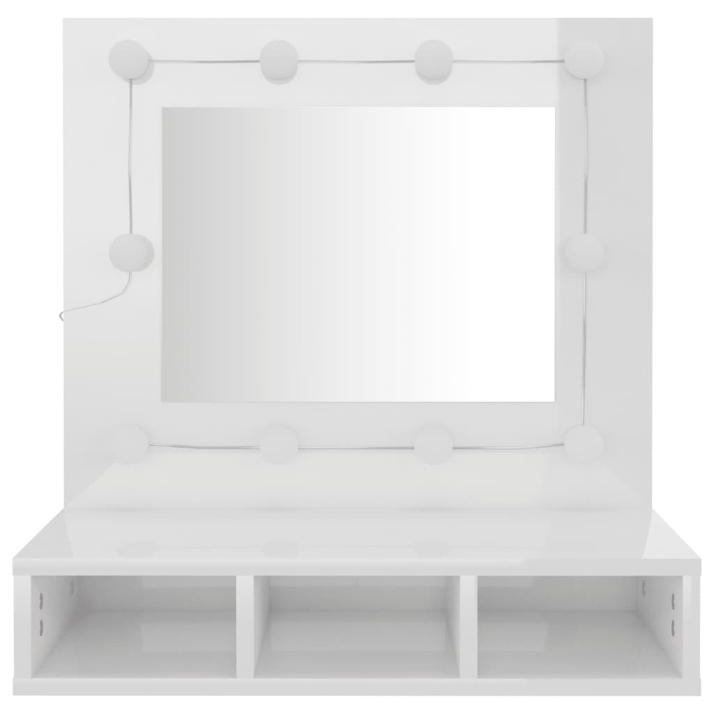 Armoire à miroir avec éclairage LED 60x31,5x62 cm