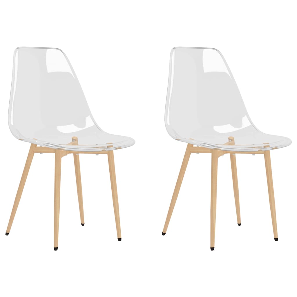 Chaises de salle à manger 2 pcs PET transparent