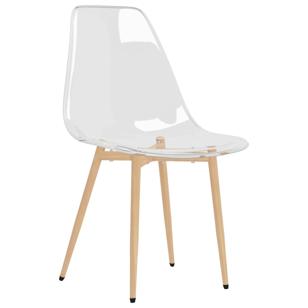 Eetkamerstoelen 2 st PET transparant