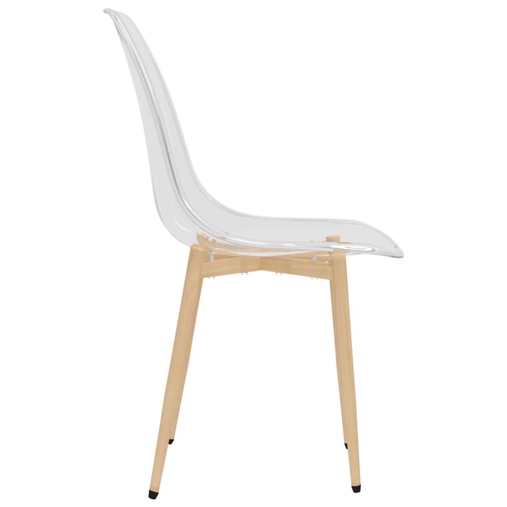 Eetkamerstoelen 2 st PET transparant