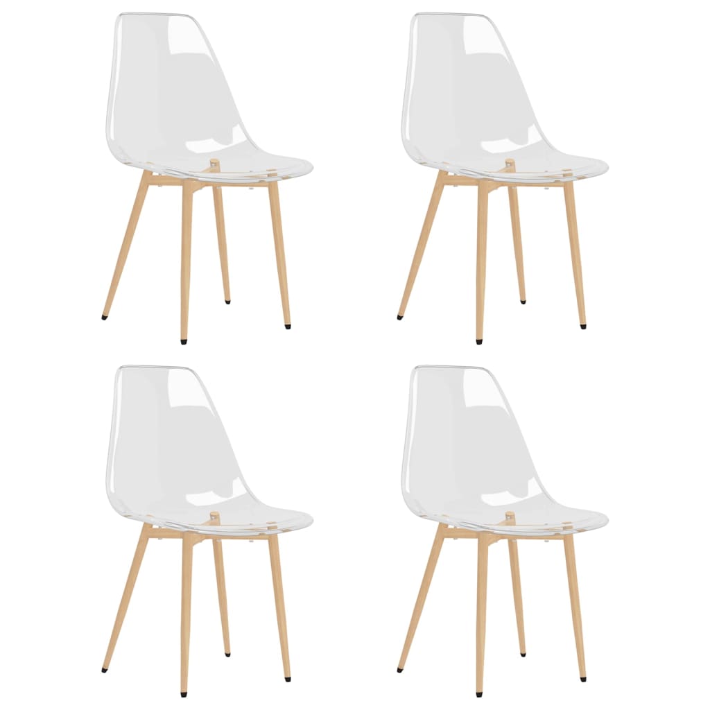 Chaises de salle à manger 2 pcs PET transparent