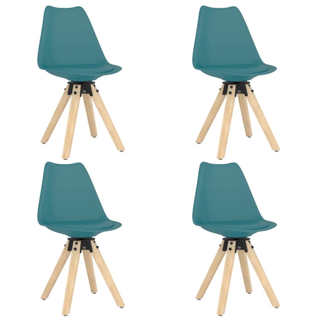 Chaises de salle à manger pivotantes 4 pcs PP turquoise