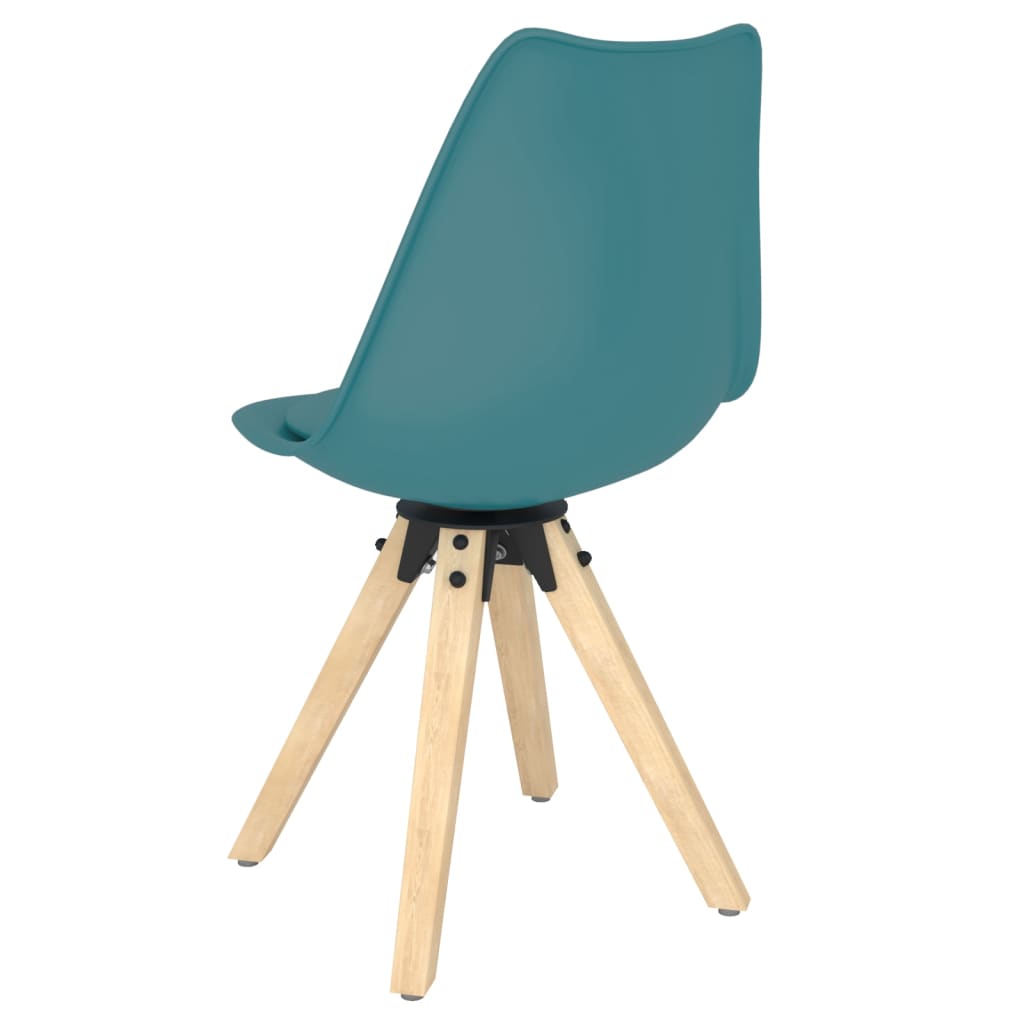 Eetkamerstoelen draaibaar 4 st PP turquoise