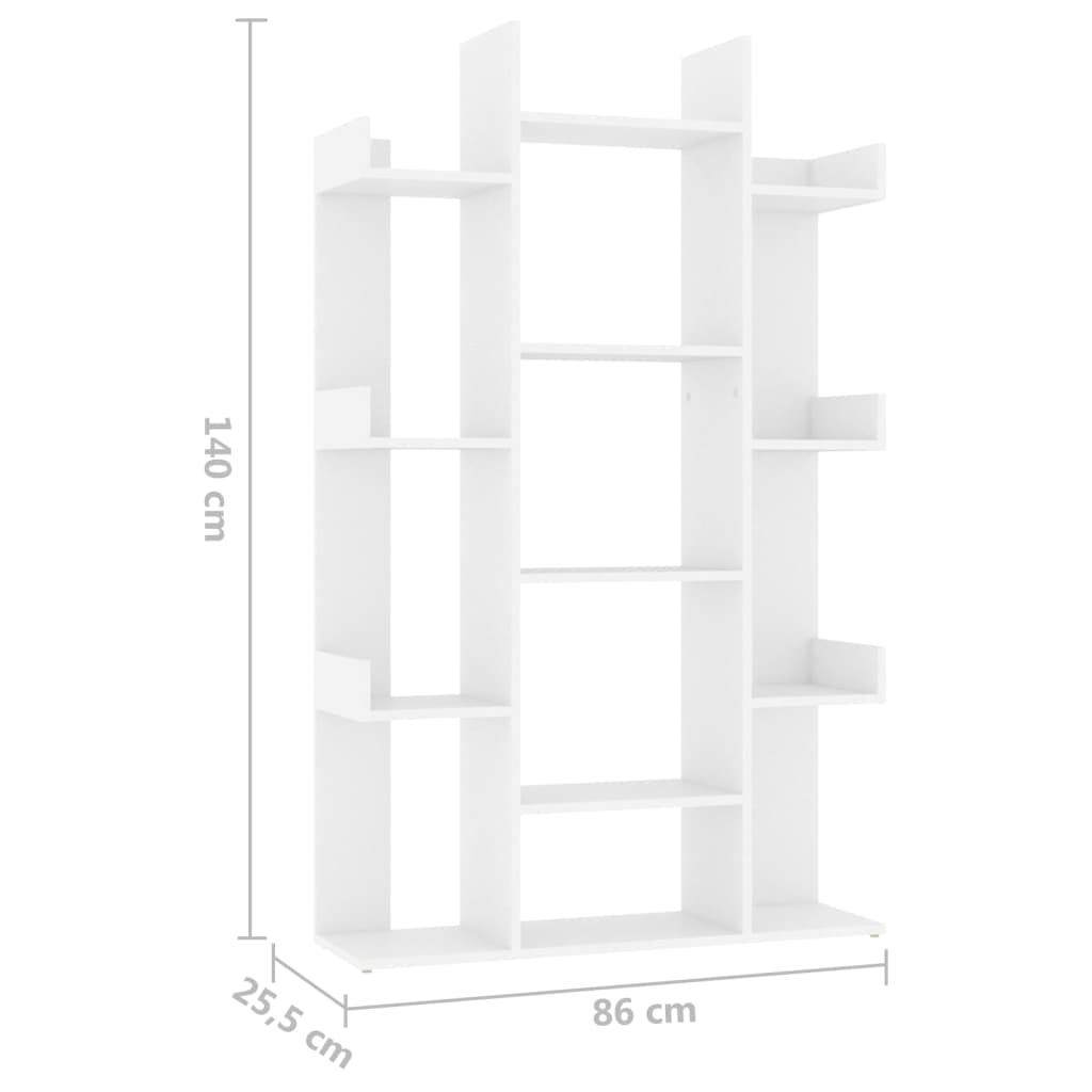 Boekenkast 86x25,5x140 cm bewerkt hout