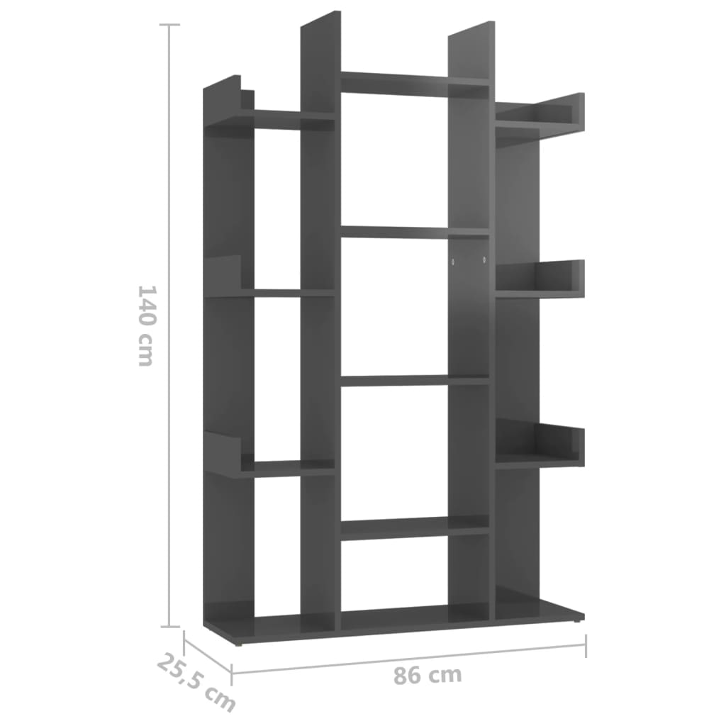 Boekenkast 86x25,5x140 cm bewerkt hout