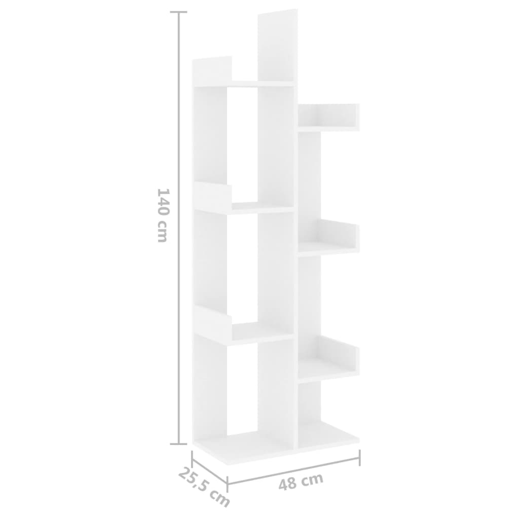 Boekenkast 48x25,5x140 cm bewerkt hout