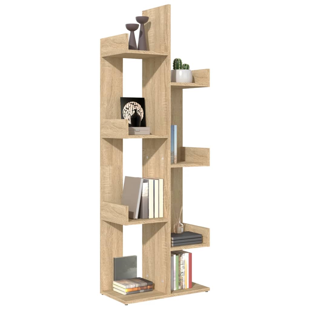 Bibliothèque 48x25,5x140 cm en bois travaillé