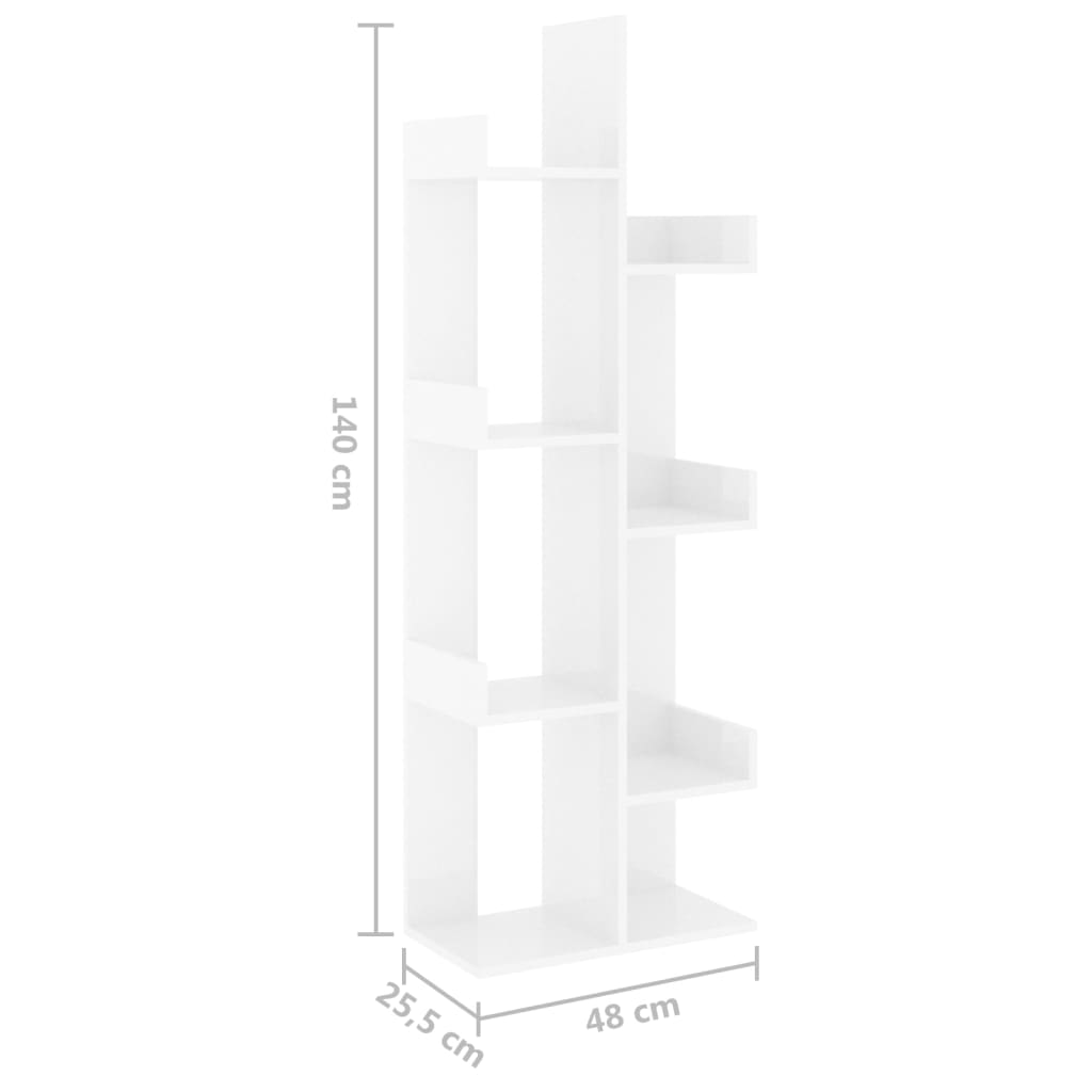 Bibliothèque 48x25,5x140 cm en bois travaillé