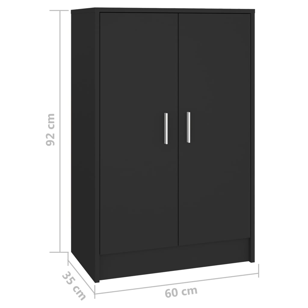 Schoenenkast 60x35x92 cm bewerkt hout eikenkleurig