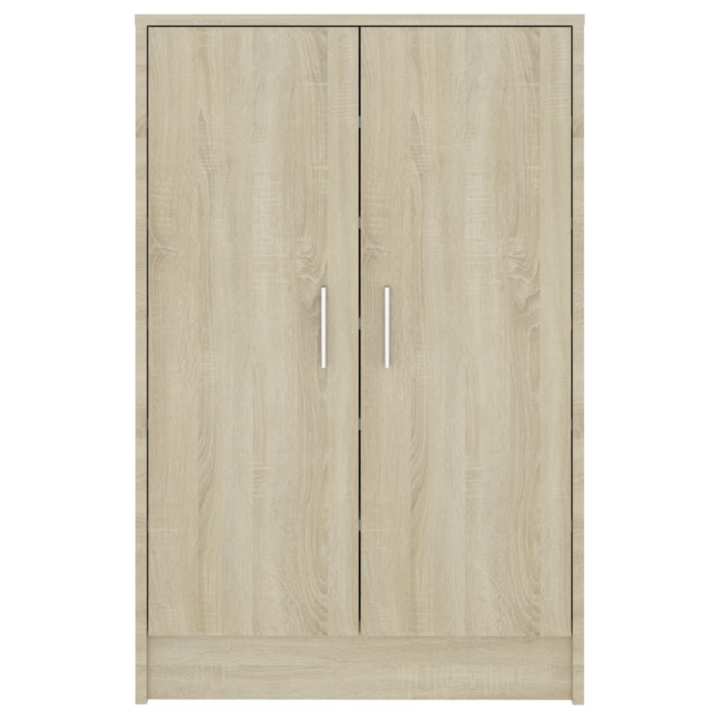 Schoenenkast 60x35x92 cm bewerkt hout eikenkleurig