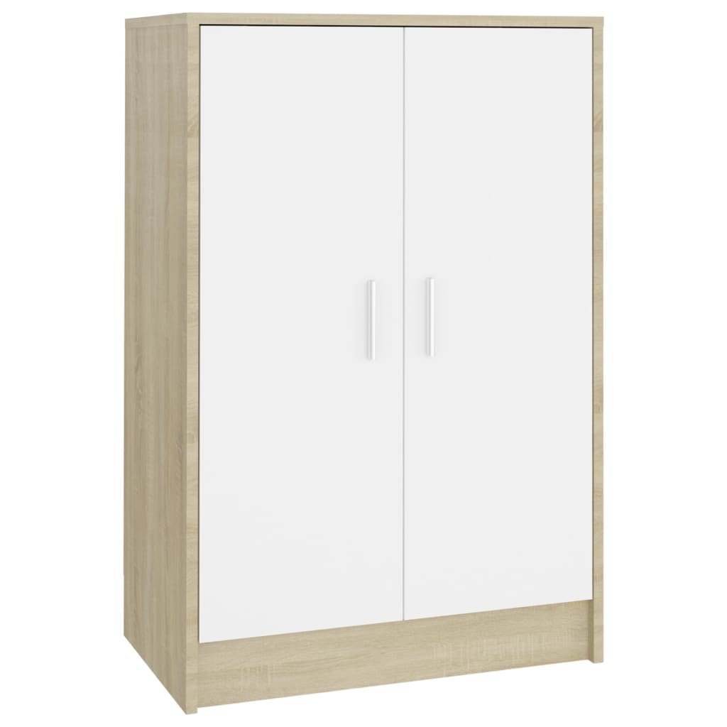 Schoenenkast 60x35x92 cm bewerkt hout eikenkleurig