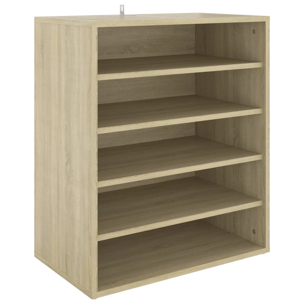 Schoenenkast 60x35x70 cm bewerkt hout eikenkleurig