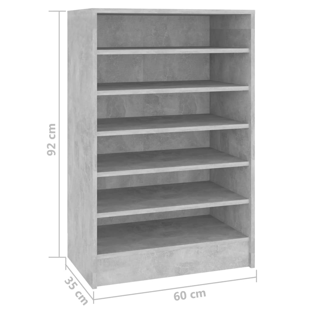 Schoenenkast 60x35x92 cm bewerkt hout