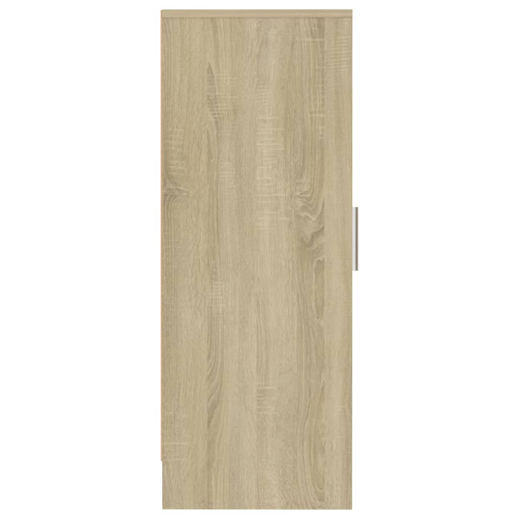 Schoenenkast 32x35x92 cm bewerkt hout eikenkleurig