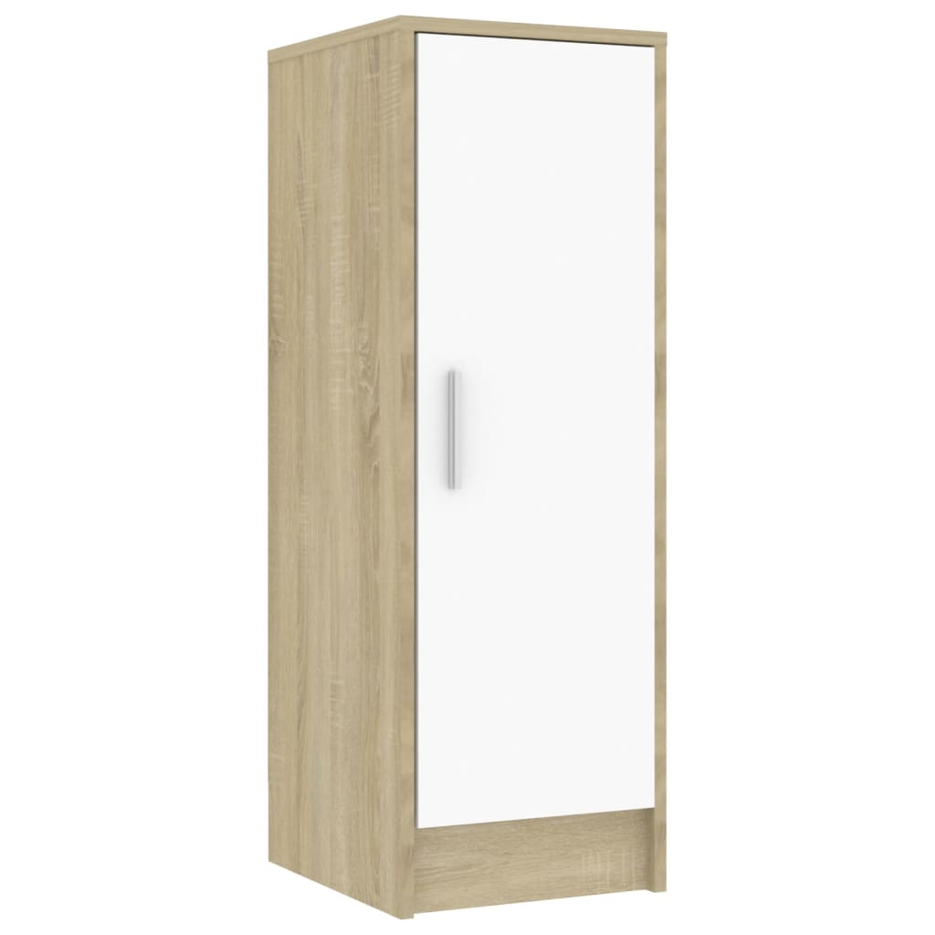 Schoenenkast 32x35x92 cm bewerkt hout eikenkleurig