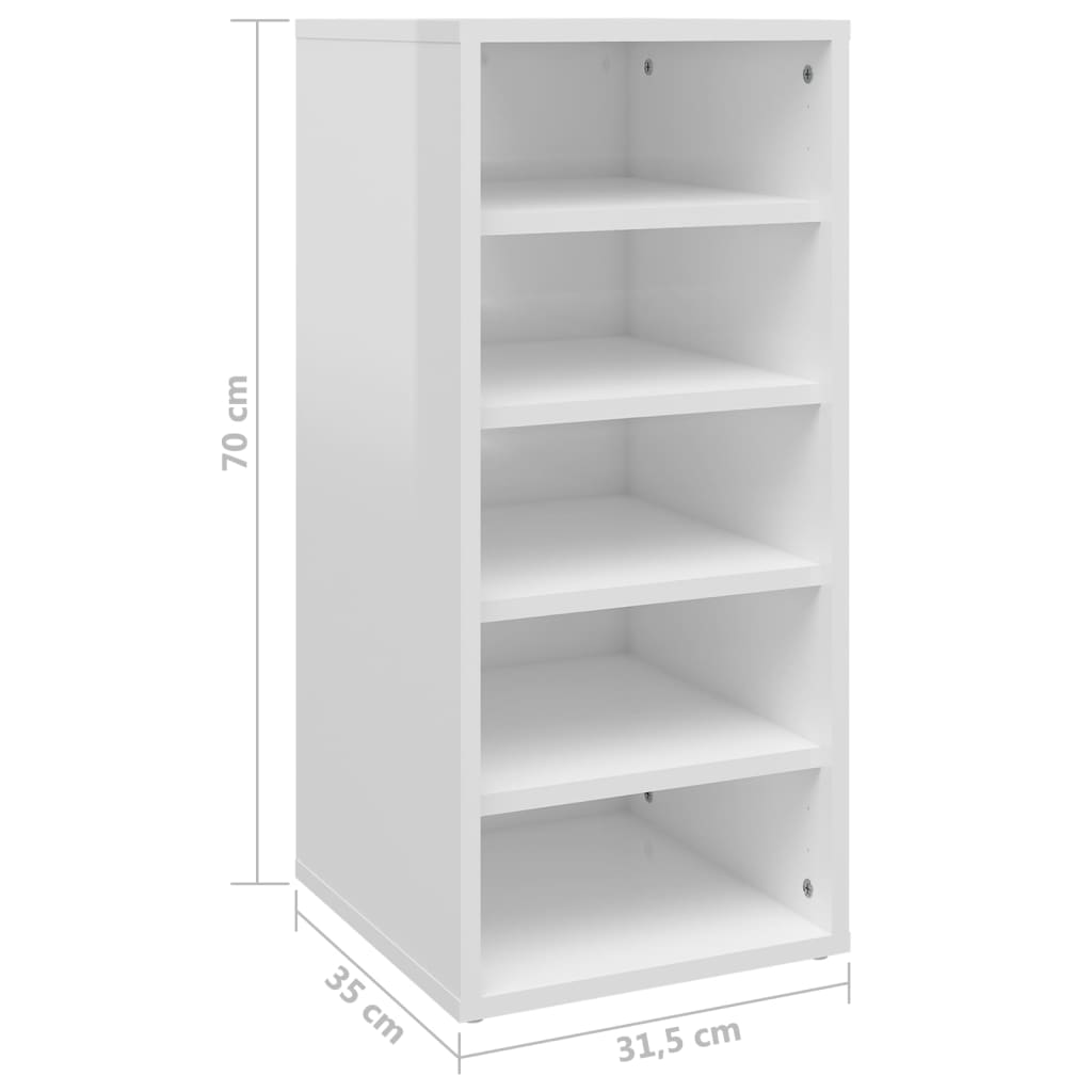 Schoenenkasten 2 st 31,5x35x70 cm bewerkt hout