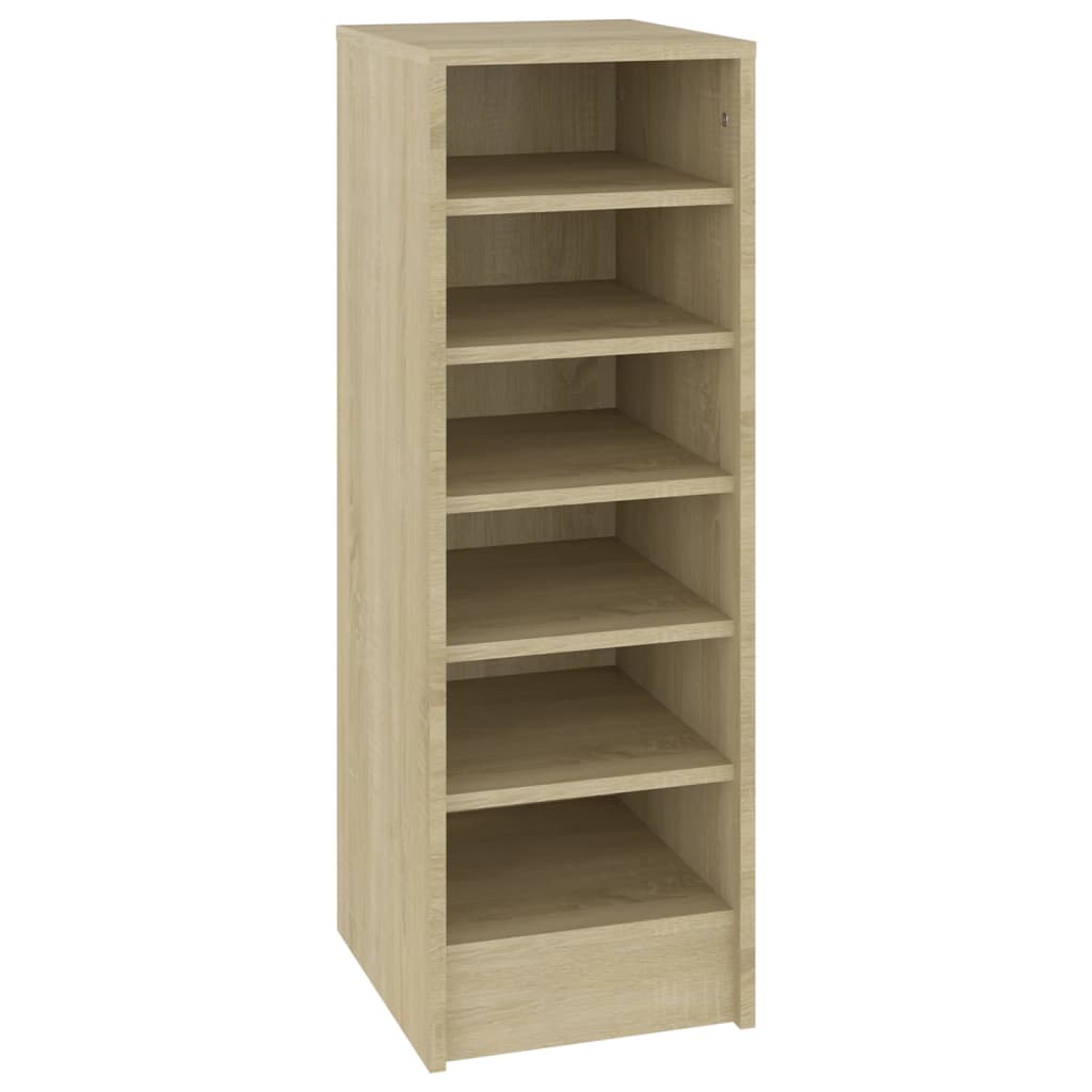 Schoenenkast 31,5x35x90 cm bewerkt hout eikenkleurig