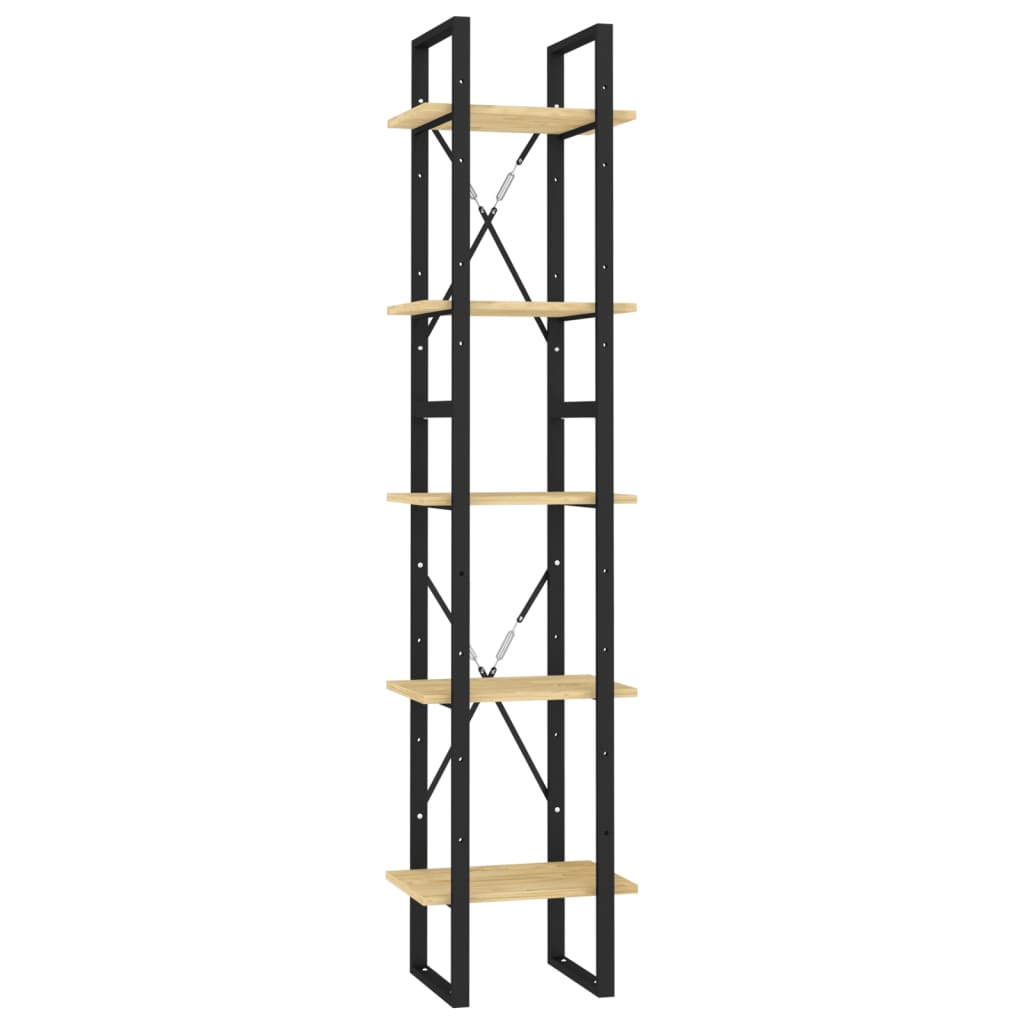 Boekenkast met 5 schappen 80x30x175 cm grenenhout