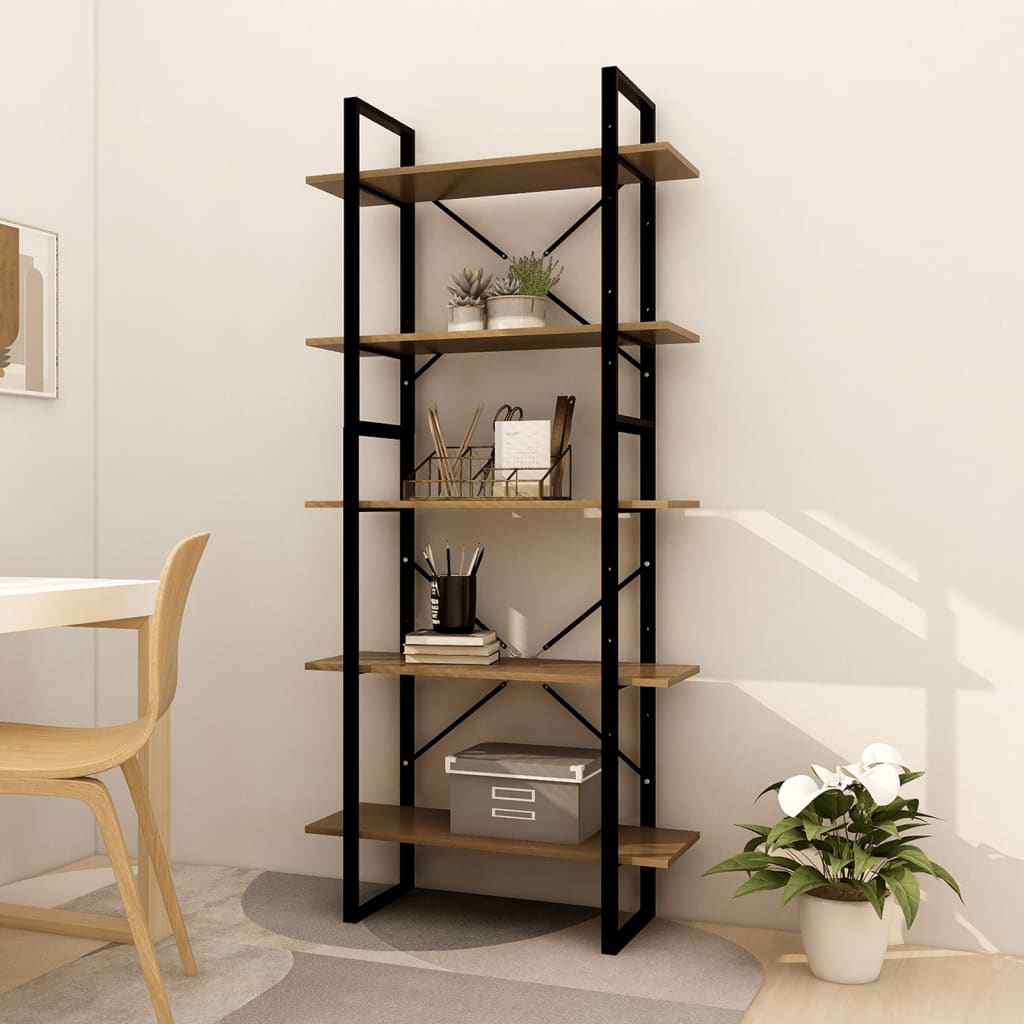 Boekenkast met 5 schappen 80x30x175 cm grenenhout