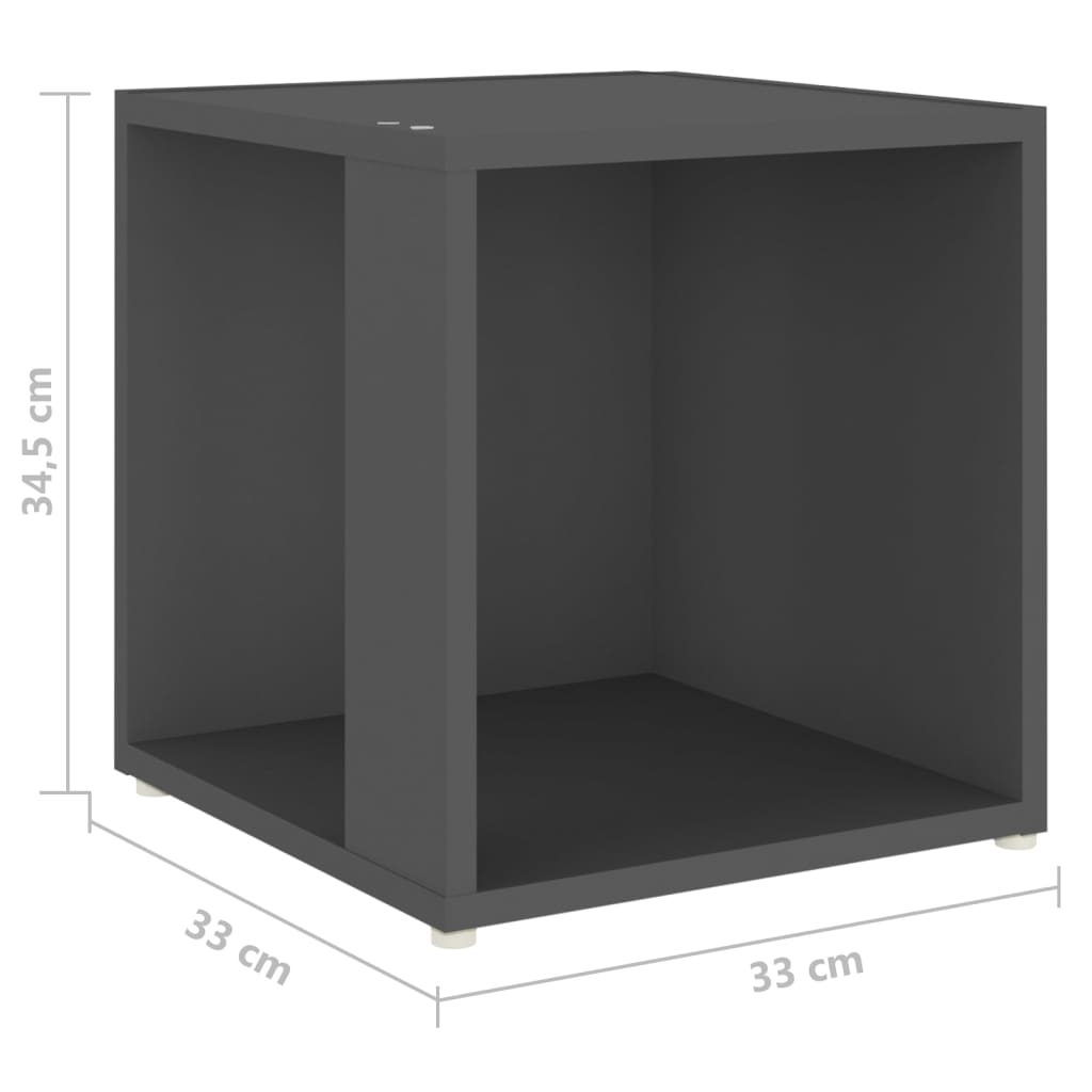 Bijzettafel 33x33x34,5 cm bewerkt hout