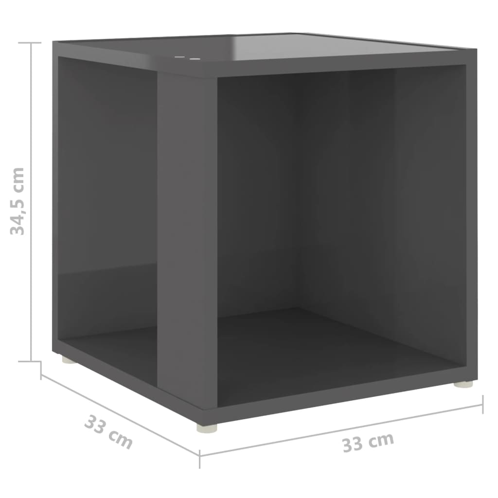 Bijzettafel 33x33x34,5 cm bewerkt hout