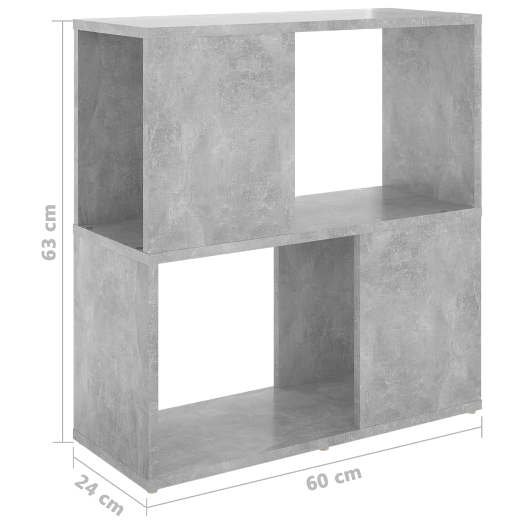 Boekenkast 60x24x63 cm bewerkt hout