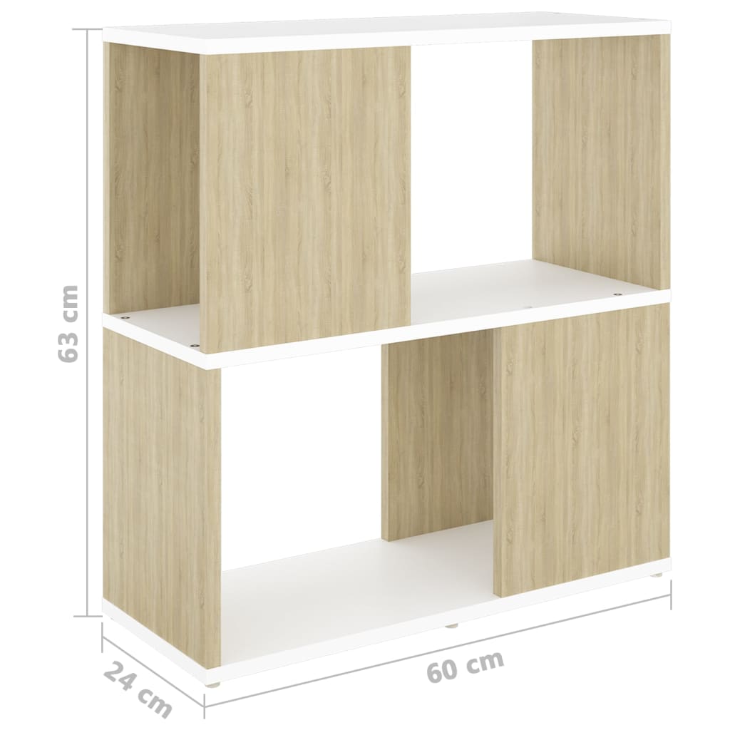 Boekenkast 60x24x63 cm bewerkt hout