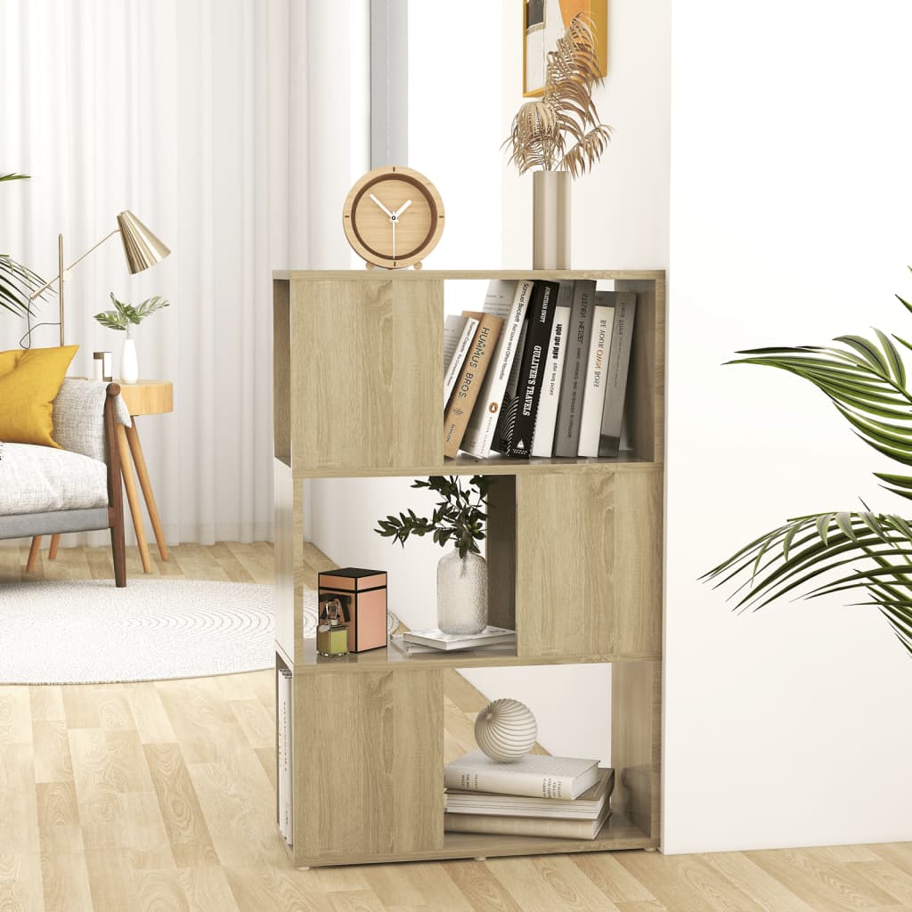 Boekenkast/kamerscherm 60x24x94 cm bewerkt hout hoogglans grijs