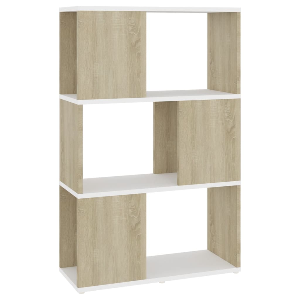 Boekenkast/kamerscherm 60x24x94 cm bewerkt hout hoogglans grijs