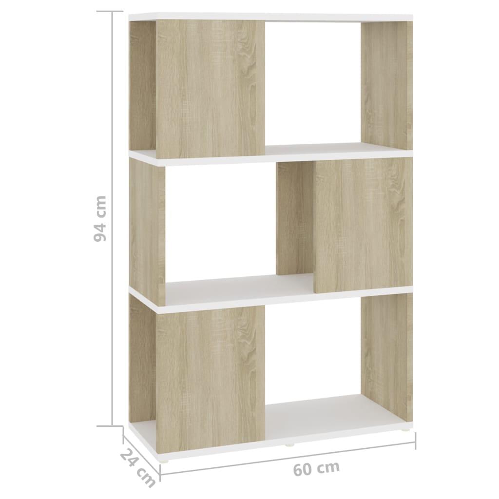 Boekenkast/kamerscherm 60x24x94 cm bewerkt hout hoogglans grijs