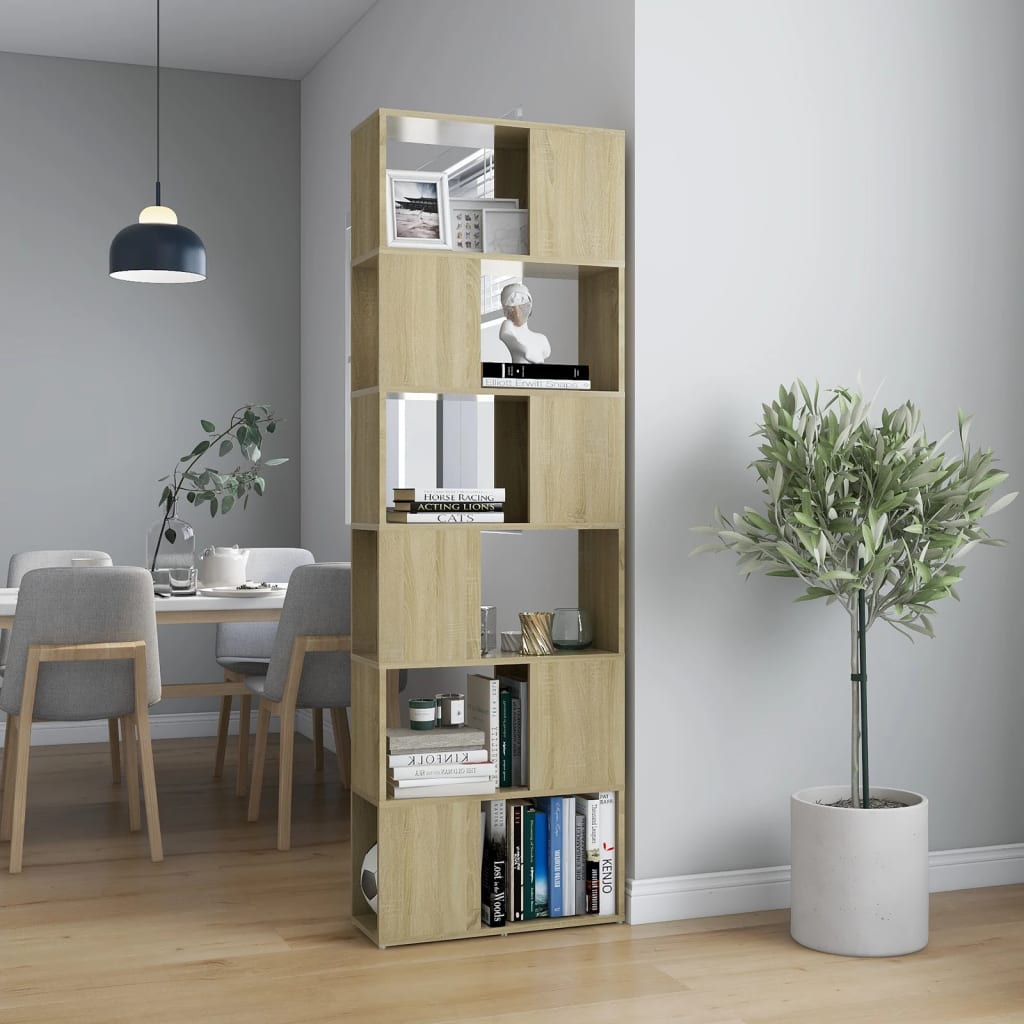 Boekenkast/kamerscherm 60x24x186 cm