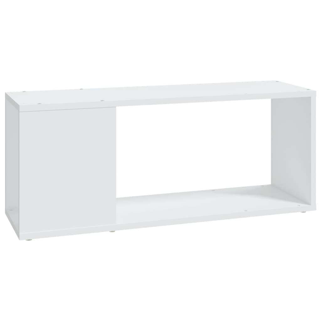 Meuble TV 80x24x32 cm finition bois noir