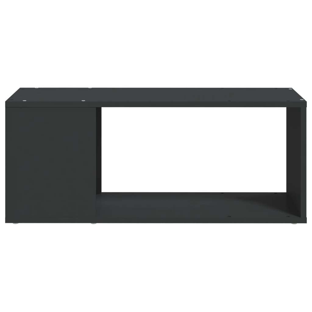 Meuble TV 80x24x32 cm finition bois noir