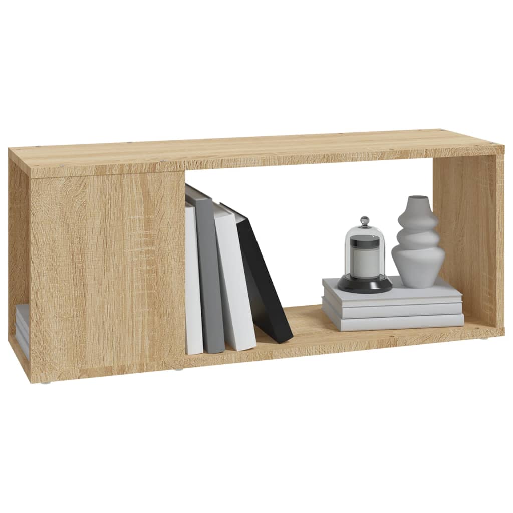 Tv-meubel 80x24x32 cm bewerkt hout zwart