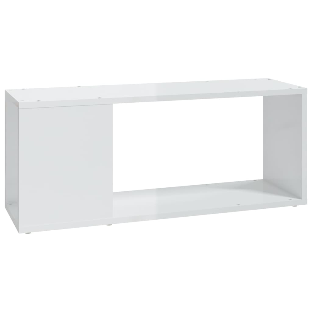 Meuble TV 80x24x32 cm finition bois noir