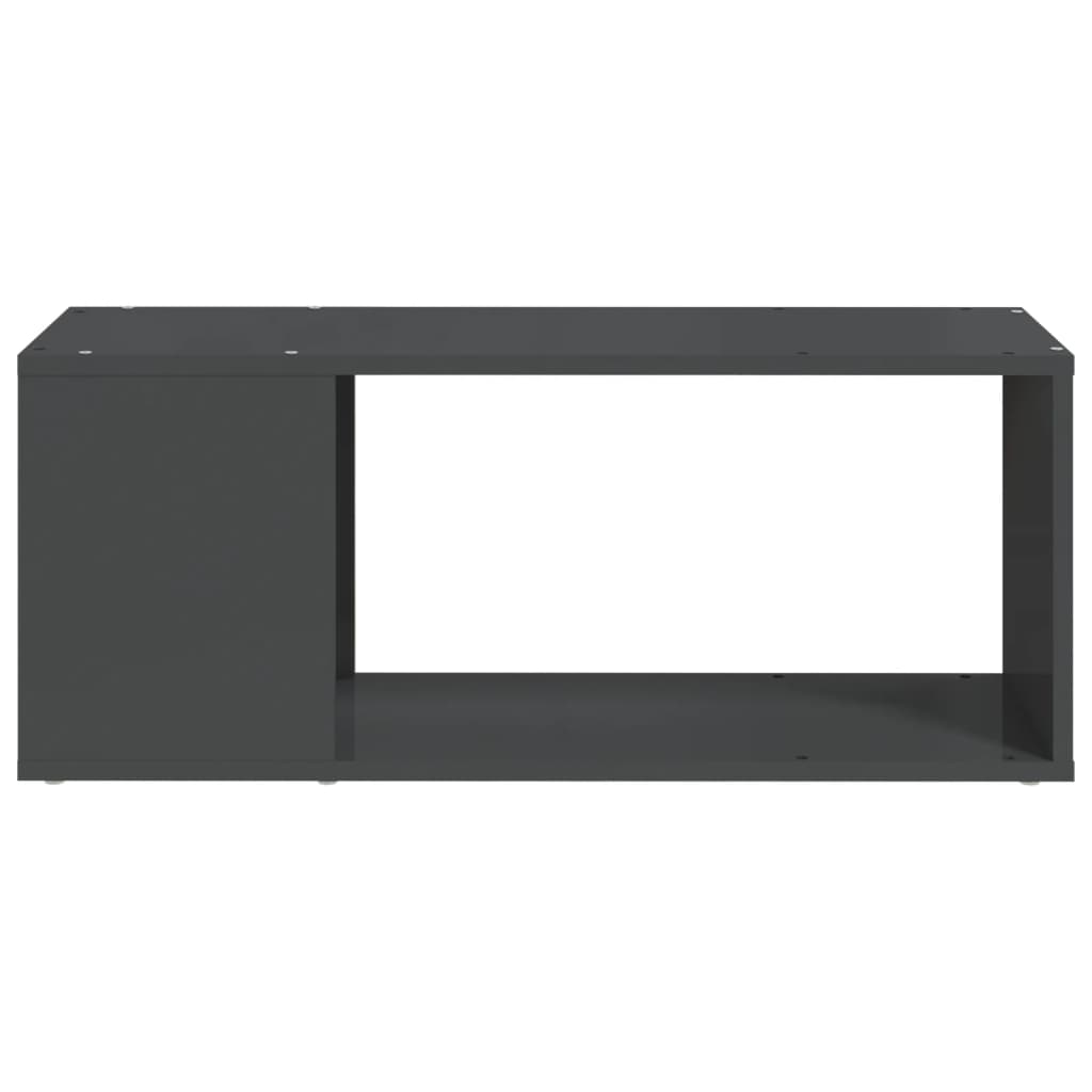 Meuble TV 80x24x32 cm finition bois noir