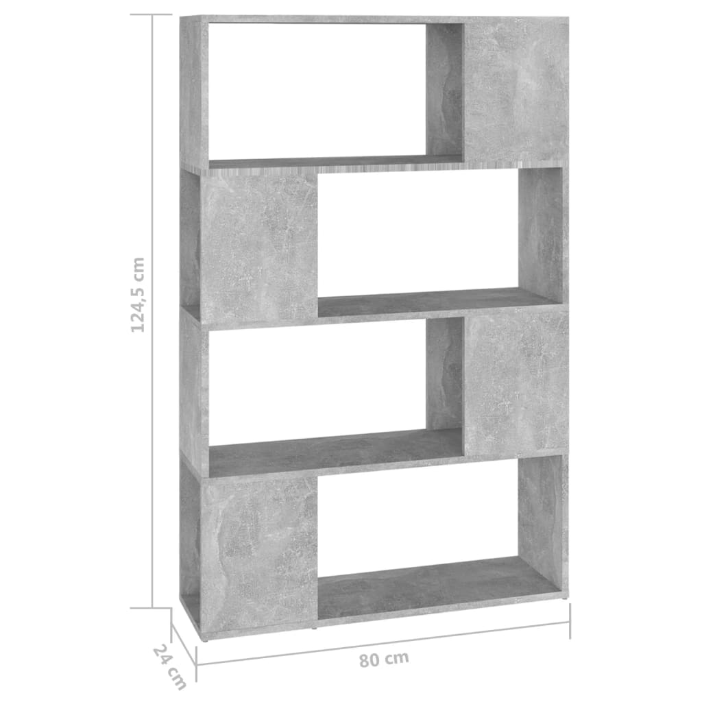 Boekenkast/kamerscherm 80x24x124,5 cm