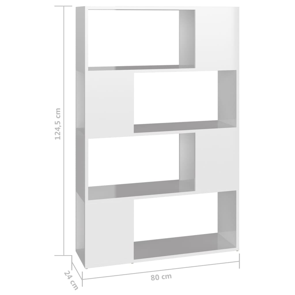 Boekenkast/kamerscherm 80x24x124,5 cm