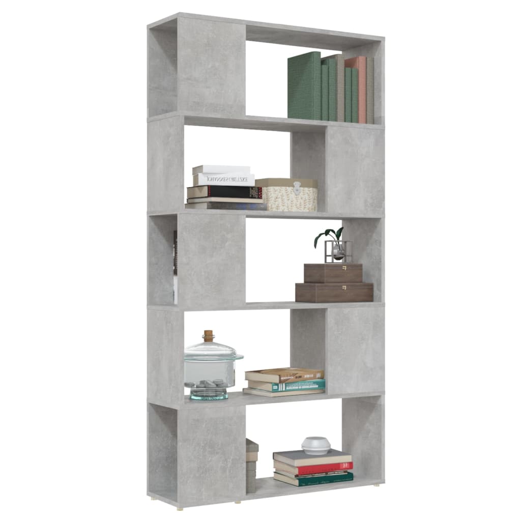 Boekenkast/kamerscherm 80x24x155 cm hout hoogglans zwart