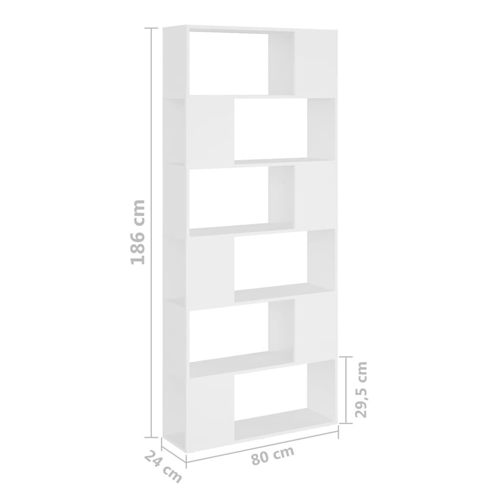 Boekenkast/kamerscherm 80x24x186 cm hout