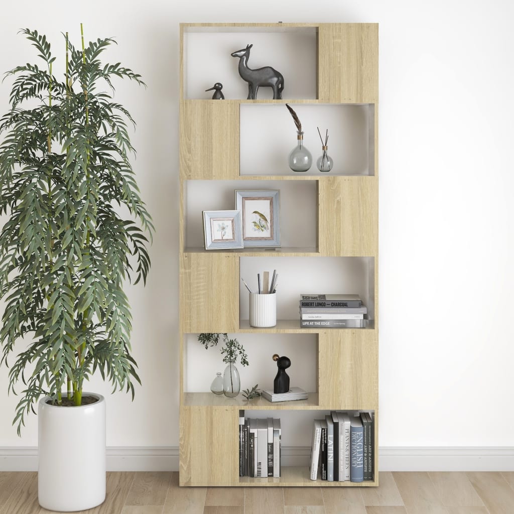 Boekenkast/kamerscherm 80x24x186 cm hout