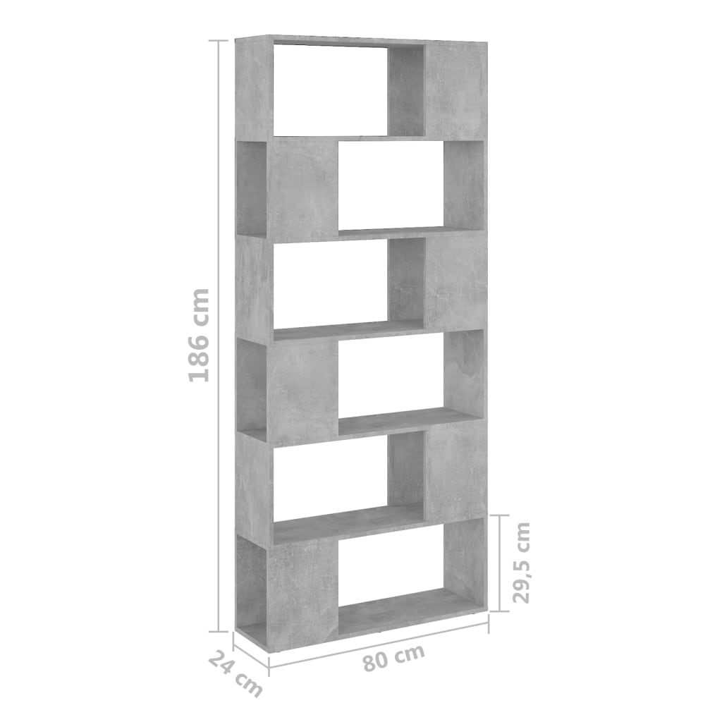 Boekenkast/kamerscherm 80x24x186 cm hout