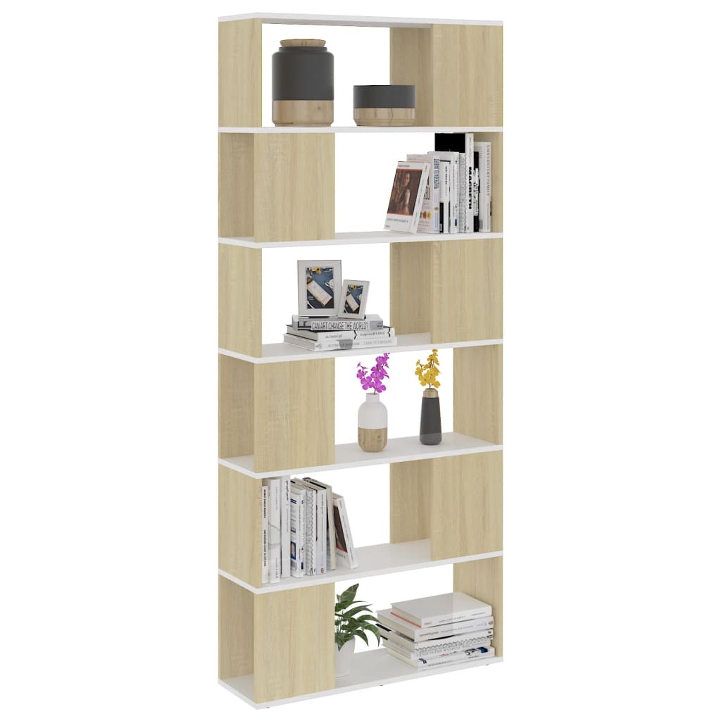 Boekenkast/kamerscherm 80x24x186 cm hout